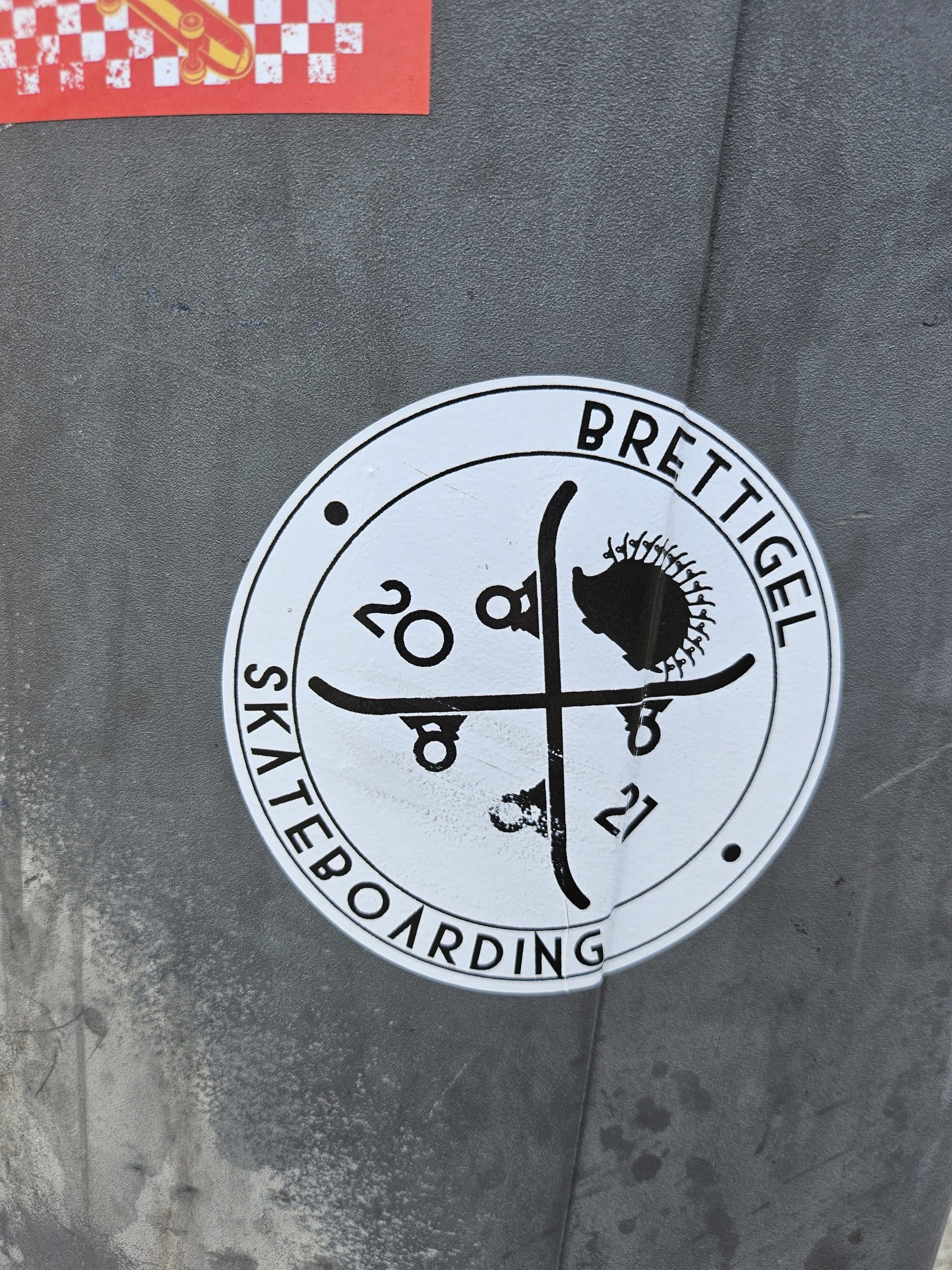 Aufkleber: Brettigel Skateboarding